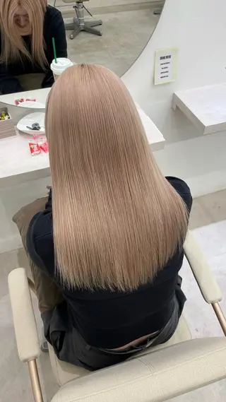 セミロング カラー パーマ 酸性縮毛矯正 梅田茶屋町 Juriのヘアスタイル