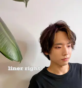 ミディアム カラー パーマ ヘアアレンジ メンズ 二ヶ月綺麗なデザイン カット/星野六三四のヘアスタイル