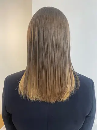 ロング カラー 福田千尋/インナー カラー/縮毛矯正のヘアスタイル