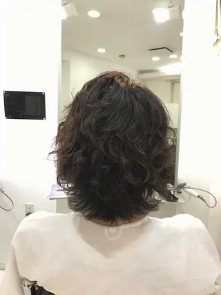 ショート パーマ メンズ 大石 さやかのヘアスタイル