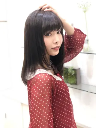 ミディアム カラー ディレクター ノナカのヘアスタイル