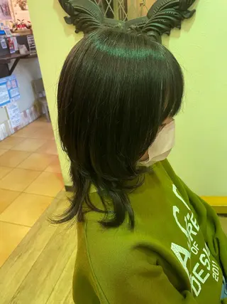 セミロング hair make echo滿木あい花のヘアスタイル