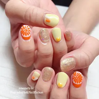 ミディアム ネイル 🐾enen style 🐾のネイルデザイン