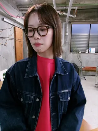 ミディアム カラー サトウ レンマのヘアスタイル