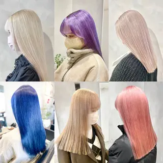 ロング カラー ハイトーン×レイヤー ／遠藤将太のヘアスタイル