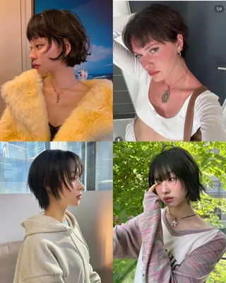 ショート マイ /暖色カラーのヘアスタイル