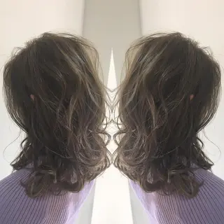 セミロング カラー ヘアアレンジ 中間 将人のヘアスタイル