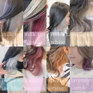 ミディアム カラー mimiiy梅田 中崎町ハイトーンのヘアスタイル