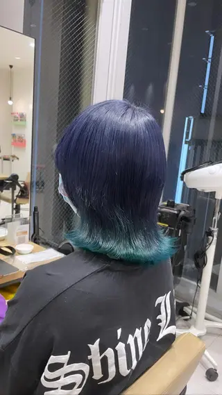 ミディアム カラー 韓国風ハッシュカット 似合わせレイヤー池袋のヘアスタイル