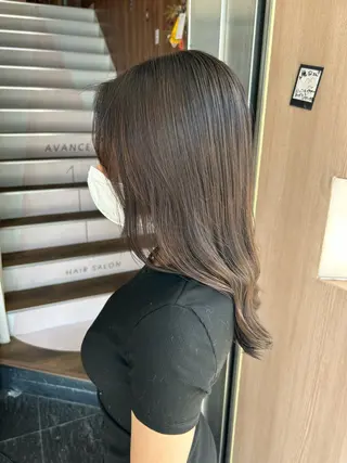 ミディアム 【ブリーチ無しW】 【暗髪&暖色系】圭真のヘアスタイル