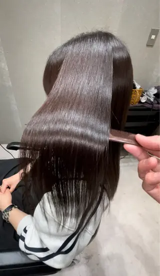 セミロング カラー 髪質改善ヘアケア 艶髪特化/上田のヘアスタイル