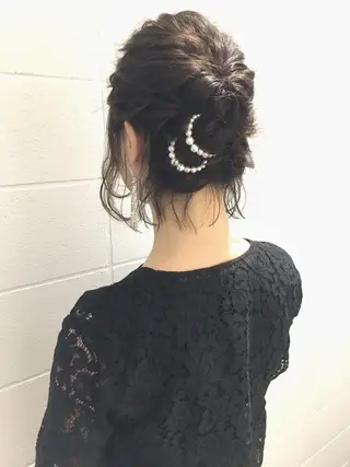 ミディアム カラー ヘアアレンジ tender hair salonのヘアスタイル