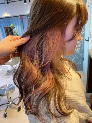 セミロング カラー scene.池袋所属・scene. haraのヘアスタイル