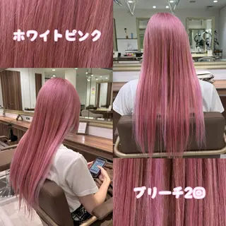 ロング カラー 雅/ダブルカラー/ 白髪ぼかしハイライトのヘアスタイル