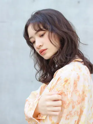 セミロング 前田 康平のヘアスタイル