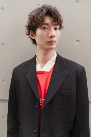ミディアム メンズ グランジヘア 無造作ヘアHYUGAのヘアスタイル