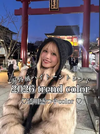 ロング 艶髪ハイトーンカラー 渋谷🎀ririkaのヘアスタイル