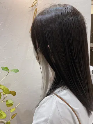 ミディアム ツヤ髪レイヤー/ 顔まわり/kokiのヘアスタイル