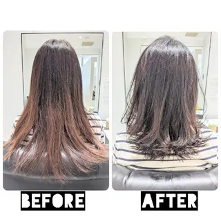 ミディアム カラー パーマ ヘアアレンジ 心斎橋難波本店 店長 THE ECT 中尾のヘアスタイル