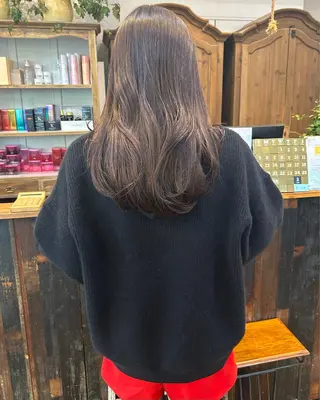 セミロング カラー メンズ／パーマ ／レディース髪質改善のヘアスタイル