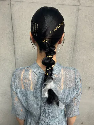 ロング ヘアアレンジ 勝野 麻美のヘアスタイル