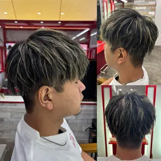 ショート カラー メンズ 看板犬がお出迎え◎ 初めてでも安心◎のヘアスタイル