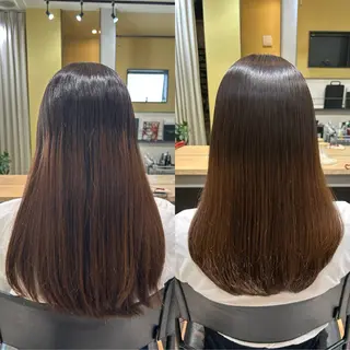 ロング パーマ hub hair レイヤー/透明感のヘアスタイル