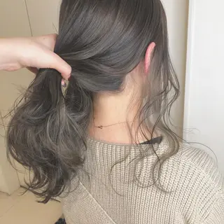 セミロング カラー ヘアアレンジ マツエク・マツパ 透明感カラー🫧ヘア セット🫧松本菜月の眉毛・アイブロウイメージ