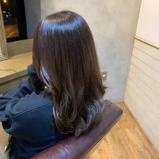 セミロング カラー ✨️美髪矯正×似合わ せ艶カラー✨藤田透のヘアスタイル
