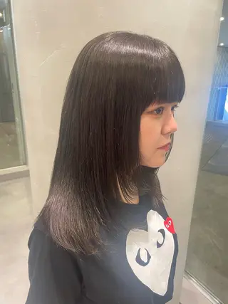 セミロング カラー カット／ブリーチ🐏 モデル募集中 ナナホのヘアスタイル