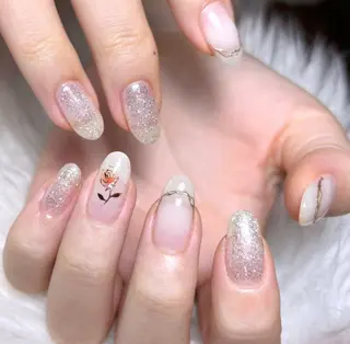 ネイル 深爪矯正・自爪育成 ネイルサロンアモここのネイルデザイン