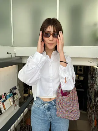 ミディアム カラー eri kinjoのヘアスタイル