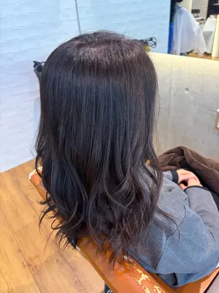 ロング カラー 岡本 蓮央のヘアスタイル