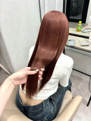 ロング カラー パーマ レイヤー/透明感 カラー💘akariのヘアスタイル