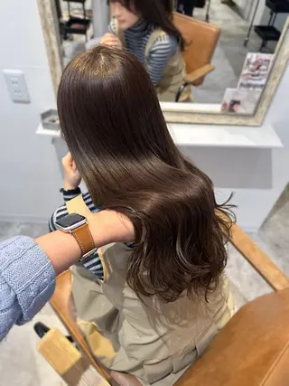 ロング カラー Rinka/梅田/ 透け感カラー🤎のヘアスタイル