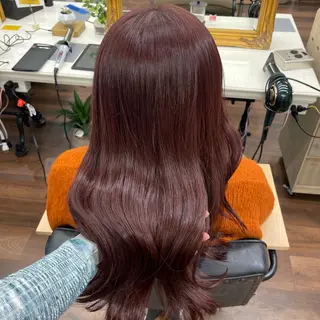 ロング カラー 🎀ときの/髪質改善 透けッ暖色カラー🪞のヘアスタイル