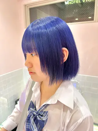 ショート カラー レイン🌏🌱 似合わせ/ハイトーンのヘアスタイル