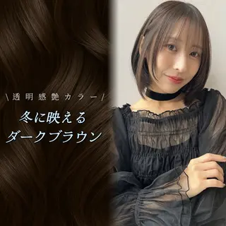 セミロング カラー レイヤー×顔周 り×髪質改善/MIUのヘアスタイル