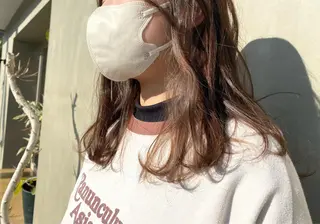 カラー 酸性ストレート/ブリ ーチなしWカラー河本のヘアスタイル