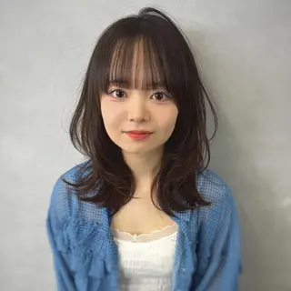 セミロング カラー 顔周り🌸ジエクト 🌸濱吉優希🌸のヘアスタイル