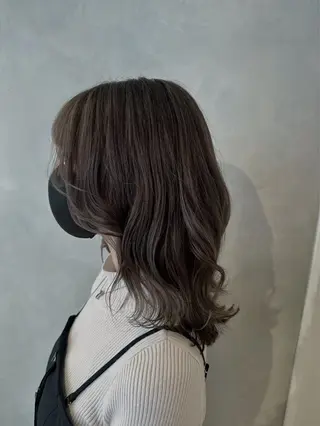 セミロング ヘアアレンジ 透明感カラー✨艶髪 制作🌱山根あゆみのヘアスタイル
