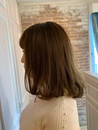 ミディアム カラー パーマ ヘアアレンジ ネイル マツエク・マツパ レイヤー&カラー 人気美容師倉崎涼のヘアスタイル