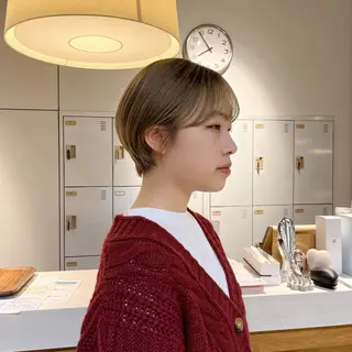 ショート カラー かわい りほのヘアスタイル