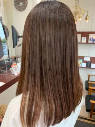 セミロング カラー 💎韓国カラー Giness坂下巧のヘアスタイル