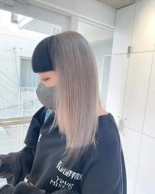 ロング カラー ヘアアレンジ 艶髪✨寒色カラー✨ 翁長孝輔のヘアスタイル