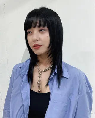 セミロング カラー maki @pullnocのヘアスタイル