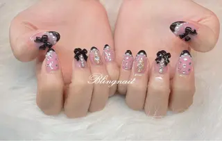 ネイル 23時まで❤︎韓国、 ワンホンネイルのネイルデザイン