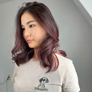 ミディアム カラー パーマ ヘアアレンジ 🌼似合わせのプロ 心斎橋/rena🌼のマツエク・マツパデザイン