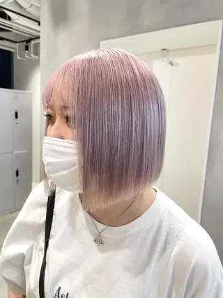 ショート カラー ハイトーン×レイヤー ／遠藤将太のヘアスタイル