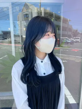 ロング カラー ブリーチ/韓国 💫ひなた💫のヘアスタイル